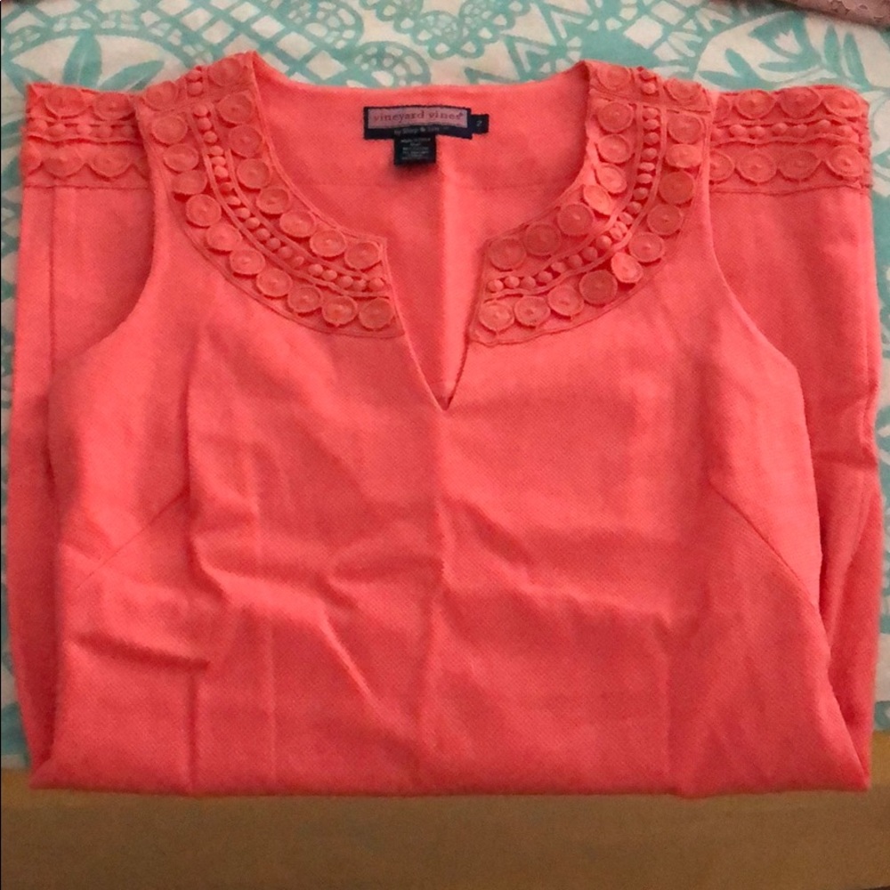 Coral vineyard vines dress size 2